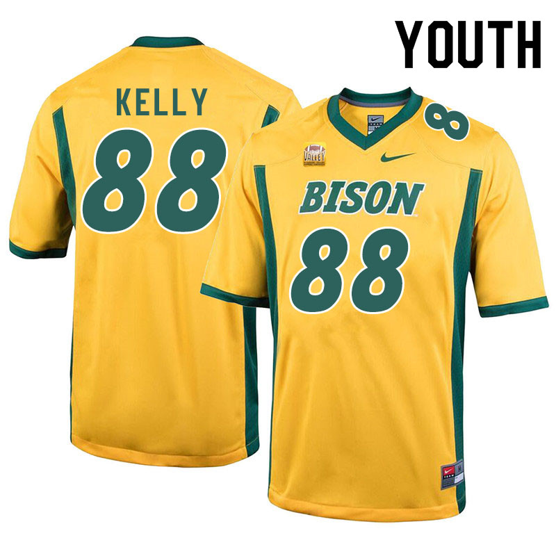 Youth #88 Justice Kelly North Dakota State Bison College Football Jerseys Sale-Yellow - Click Image to Close